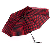 Gingham Checkered Compact Auto-open Umbrellas