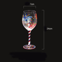 Verres à vin de Noël peints à la main