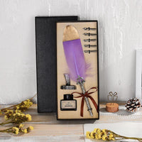 Vintage Feather Calligraphy Pen Gift Set
