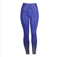 Leggings de fitness scintillants dégradés taille haute