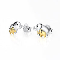 Collier et boucles d'oreilles en argent 925, tendance de la mode européenne et américaine, éléphant