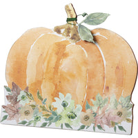 Pumpkin Floral - Chunky Sitter & Stand Up Signs