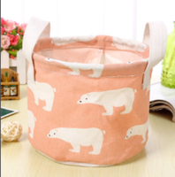 Mini Round Fabric Storage Bins