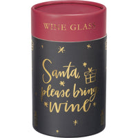 Père Noël, apportez du vin – Verre à vin sans pied