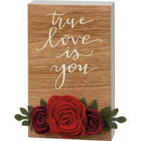 True Love Is You - Block Sign