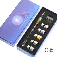 Glass Calligraphy Dip Pen & Ink Set