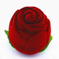 Red Rose Flower Jewelry Gift Box
