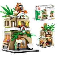 Retail Shops Building Blocks Sets