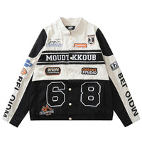 Chaqueta de moto desmontable Street Retro para hombres y mujeres