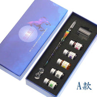 Glass Calligraphy Dip Pen & Ink Set