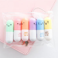 Pastel Pill Shaped Highlighters (6 Pcs)