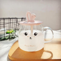 Rabbit Mug with Bunny Ears Lid