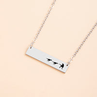 Collier tendance en acier inoxydable, petit dinosaure, argent, Animal, maman, bébé, enfants, cadeaux de fête des mères