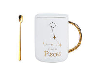 Cuchara de cerámica del regalo de la taza de la flor asada de 12 constelaciones