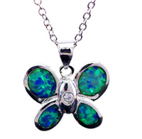 Collar con colgante de tortuga marina de ópalo azul relleno de plata de moda para mujer, regalo de joyería de playa de océano de boda Animal femenino
