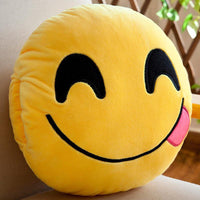 Emoji Round Throw Pillows