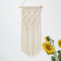 Bohemian Handwoven Cotton Rope Tassel Tapestry