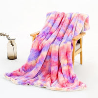 Rainbow Tie Dye Plush Blankets