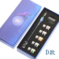 Glass Calligraphy Dip Pen & Ink Set
