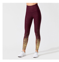 Leggings de fitness scintillants dégradés taille haute