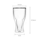 Vidrio de botella de cerveza Pilsner de doble capa