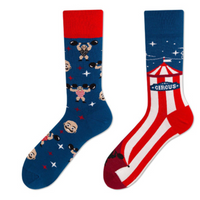 Chaussettes fantaisie asymétriques