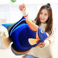 Oreillers décoratifs en peluche d'impression 3D de tortue de mer de poissons tropicaux
