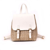 Straw Summer Travel Backpack