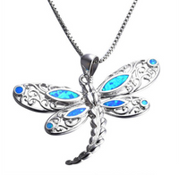 Collar con colgante de tortuga marina de ópalo azul relleno de plata de moda para mujer, regalo de joyería de playa de océano de boda Animal femenino
