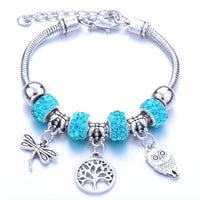 Pulseras con dijes de cuentas grandes