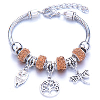 Pulseras con dijes de cuentas grandes