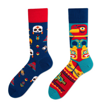 Chaussettes fantaisie asymétriques