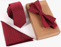 Conjuntos de regalo de corbata y pajarita delgadas