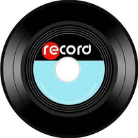Vinyl Record Print Round Floor Mat