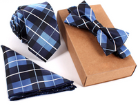 Conjuntos de regalo de corbata y pajarita delgadas