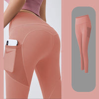 Leggings deportivos con bolsillo lateral de malla