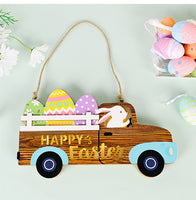 Letrero de madera iluminado para puerta de camión de Pascua