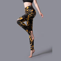 Legging taille haute imprimé brossé