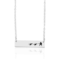 Collier tendance en acier inoxydable, petit dinosaure, argent, Animal, maman, bébé, enfants, cadeaux de fête des mères