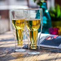 Vidrio de botella de cerveza Pilsner de doble capa
