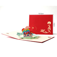 Tarjeta emergente del día de la madre con mariposas de colores