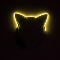 Diadema con orejas de gato de línea brillante