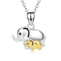 Collier et boucles d'oreilles en argent 925, tendance de la mode européenne et américaine, éléphant