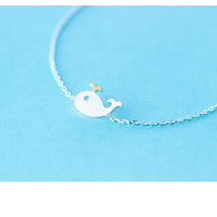 Pulsera de ballena de plata S925