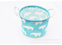 Mini Round Fabric Storage Bins