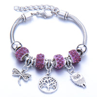 Pulseras con dijes de cuentas grandes