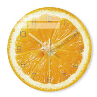 Horloge murale à quartz silencieuse aux fruits tranchés