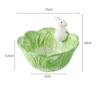 Spring Cabbage Rabbit Accented Tableware
