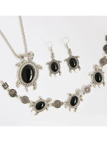 Ensemble de bijoux collier/bracelet/boucles d'oreilles tortue