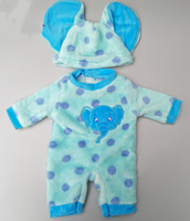 Pyjama de costume d'animal pour poupée de 18 pouces